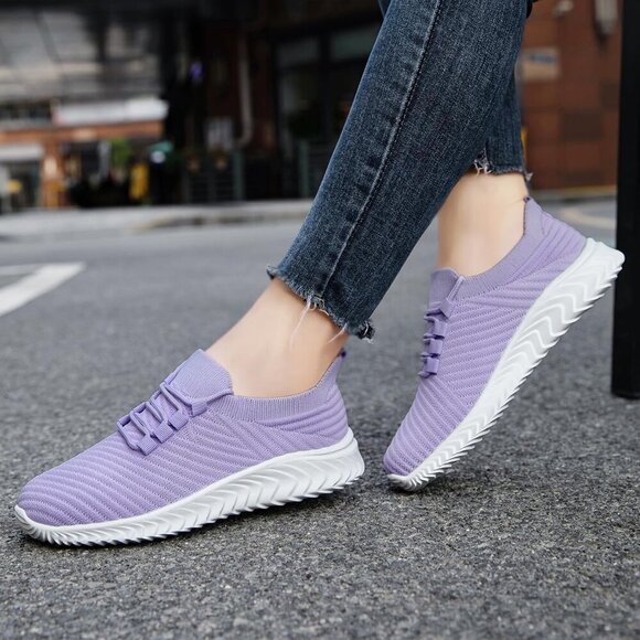 Womens Running Shoes Sneakers Tennis Walking Slip on Lightweight Outdoor Sports - Picture 5 of 7